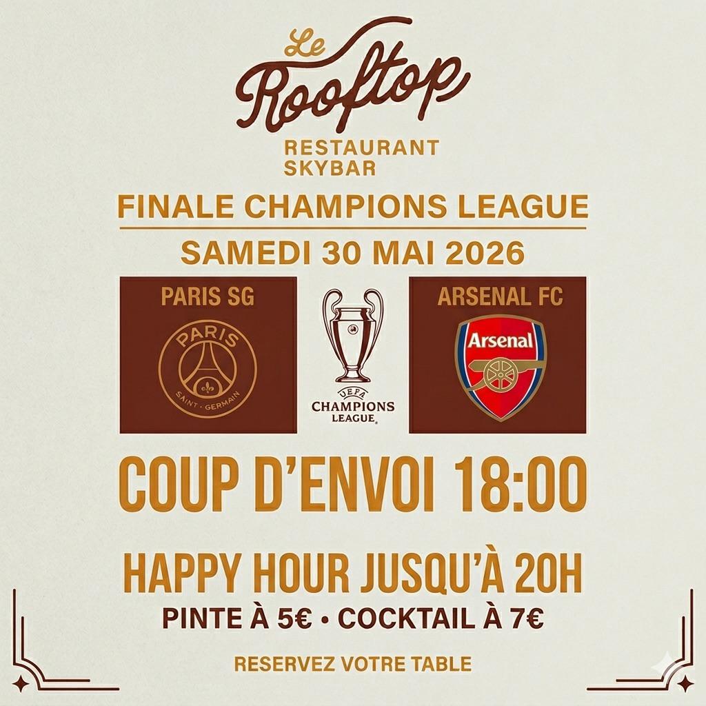 programme en image du restaurant le Rooftop